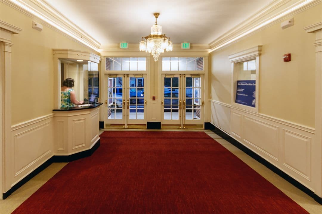 The Odeum entrance and box office